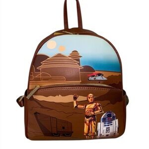 Danielle Nicole Star Wars C-3PO and r2d2 on Tatooine backpack